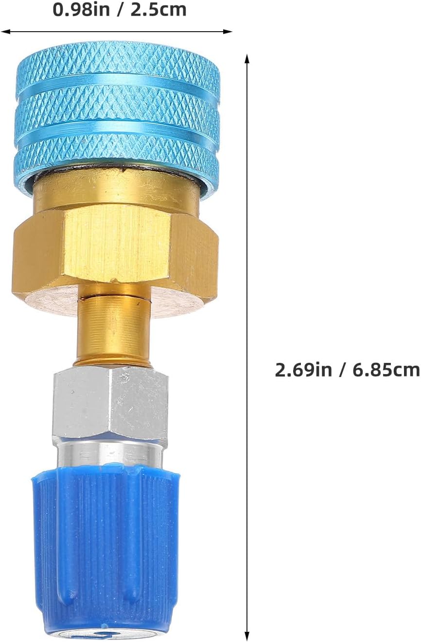 Cabilock AC Hose Adapter Fitting Connector R1234yf Low Side Air Conditioner Couplers Refrigerant Charging Adapter Kit Quick Couplers for Car