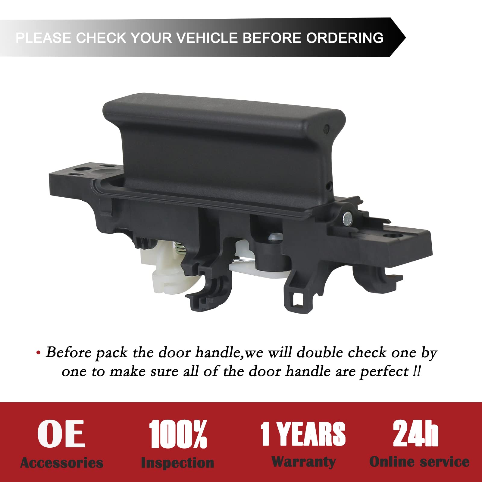 A-Premium Front Left Driver Side Interior Door Handle – Textured Black, Compatible With Ford Transit Connect 2010-2013 - View #14