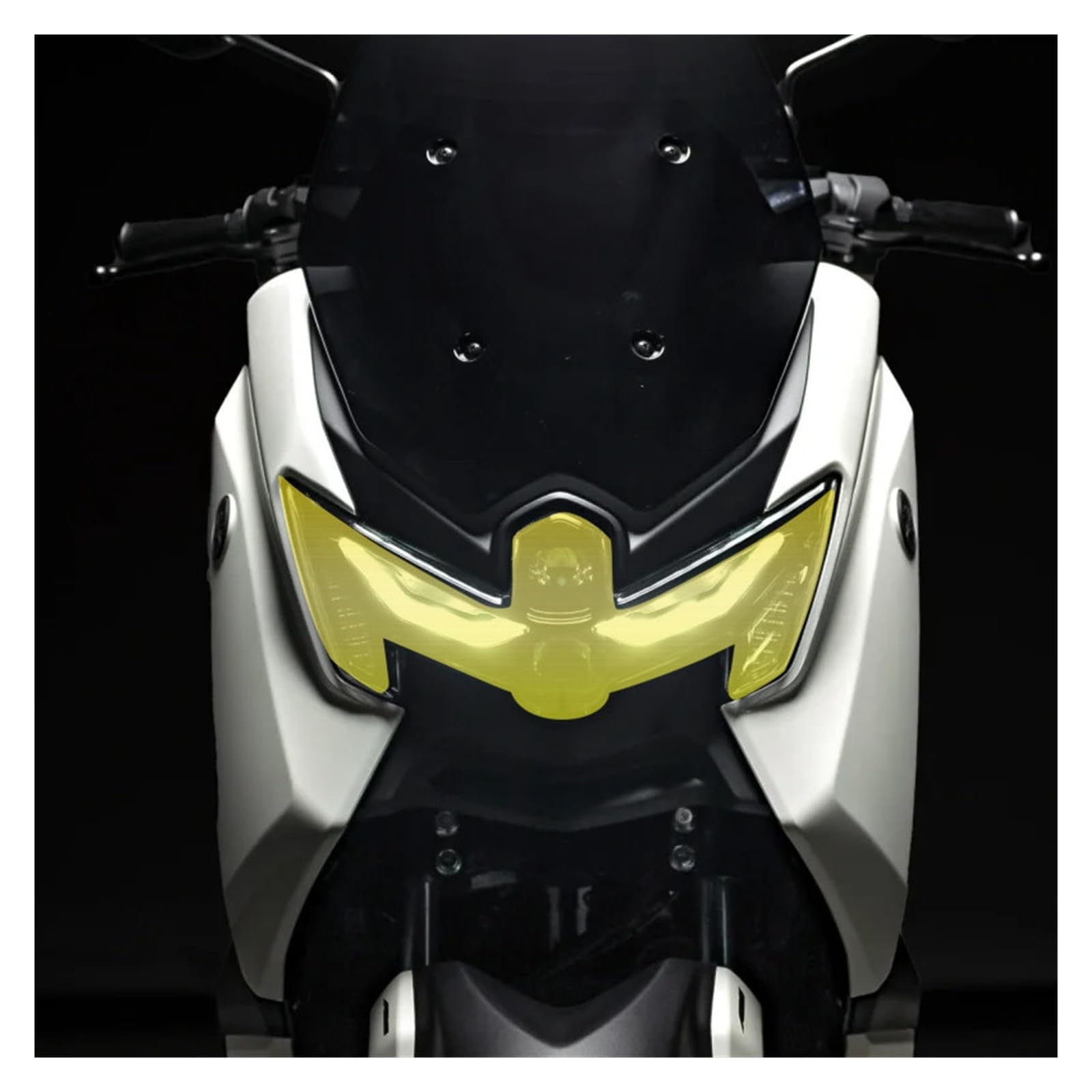 osłona reflektora motocykl Dla YAMAHA NMAX125 NMAX155 V3 Zastosowanie Przed 2025 Rokiem Osłona Reflektora Motocykla, Folia Ochronna Zmieniająca Kolor metalowy retro grill(Gray)