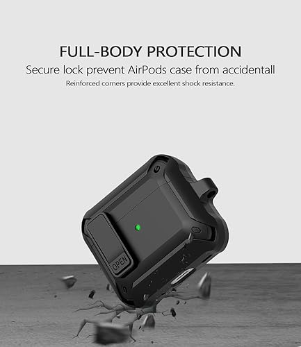Miniatura 5 de Ljusmicker Funda para Airpods 3 con kit de limpieza, funda protectora dura militar para Apple AirPods de 3 generación, funda de carga a prueba de