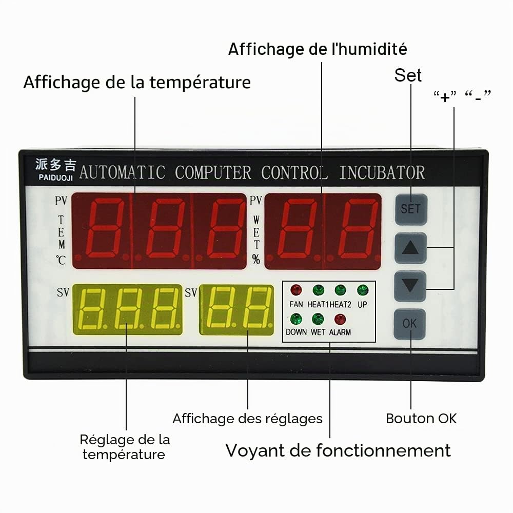 Thermostat numérique Contrôleur multifonctions pour Incubateur Incubateur (XM-18)