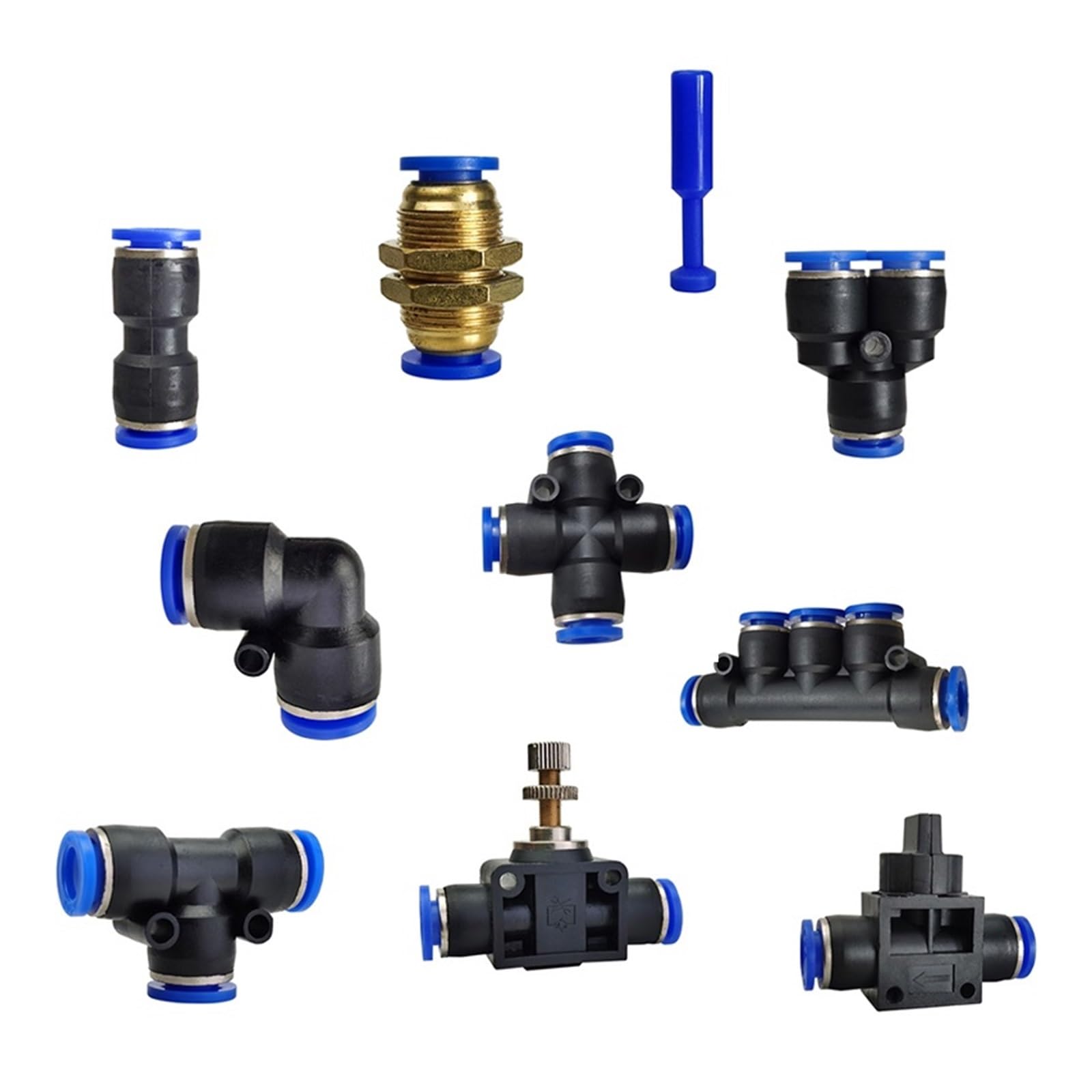 1 connettore per tubo di giunzione pneumatica connettore rapido dell'aria connettore per tubo di spinta dell'acqua HVFF PK PV 4 mm 6 mm 8 mm 10 mm 12 mm 14 mm (HVFF,8 mm)