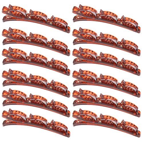 Hair Clips for Styling Sectioning, Hair Claw Clips for Bangs, Alligator Hair Clips for Hair Designing, Non-slip Hair Clips with Teeth, Grip Hair Clips for Braiding Hair DIY, Hair Braider (12pcs)
