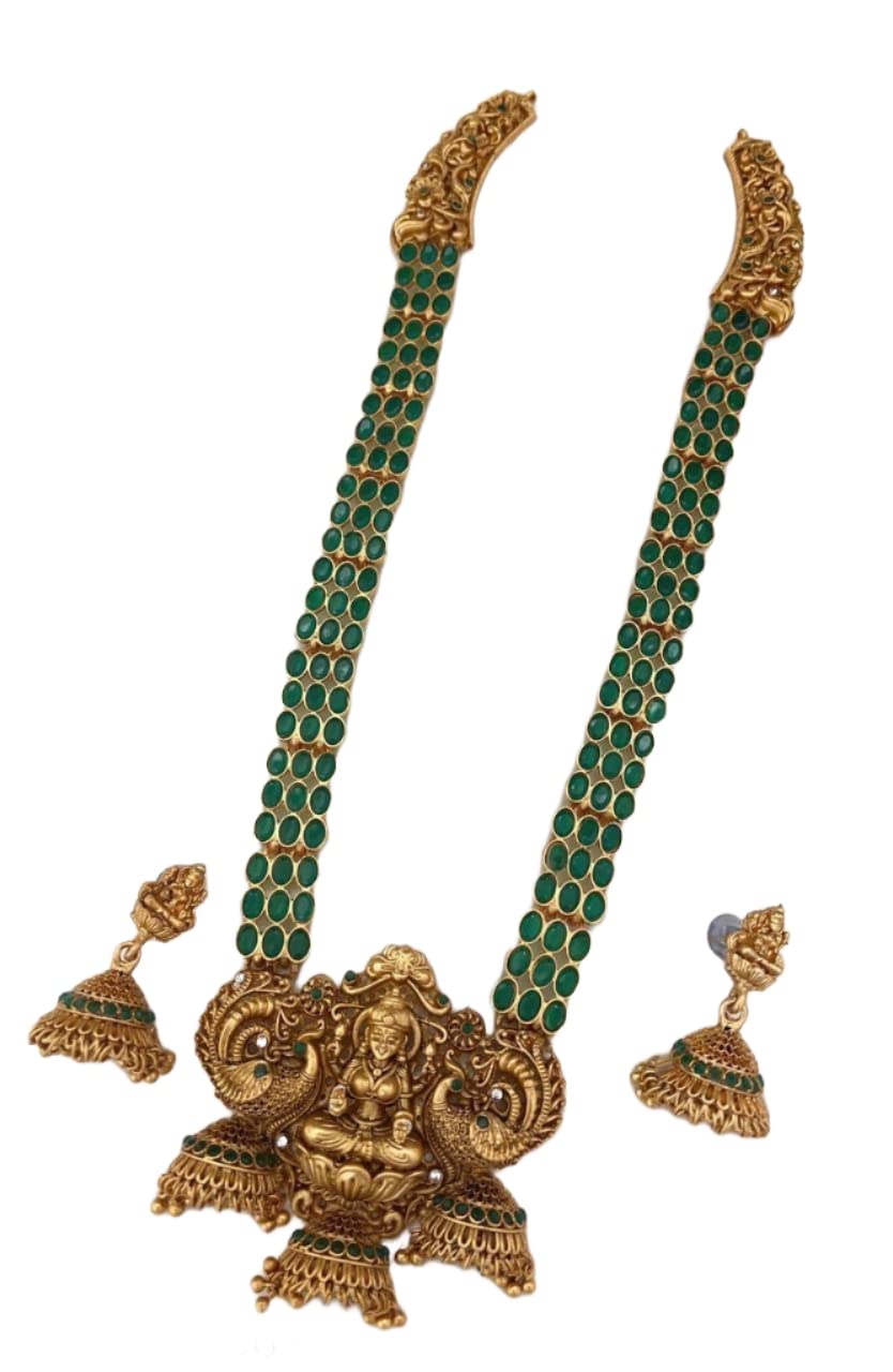Genericwhitelotus Jewelry Bollywood South Indian Matte Gold Plated