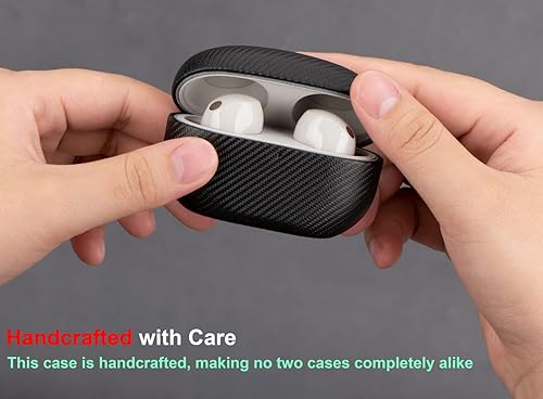 Miniatura 3 de LOPIE Funda compatible con WF-1000XM5, hecha a mano, totalmente envuelta en piel curtida vegetal, para auriculares Sony WF1000XM5 (2023), funda