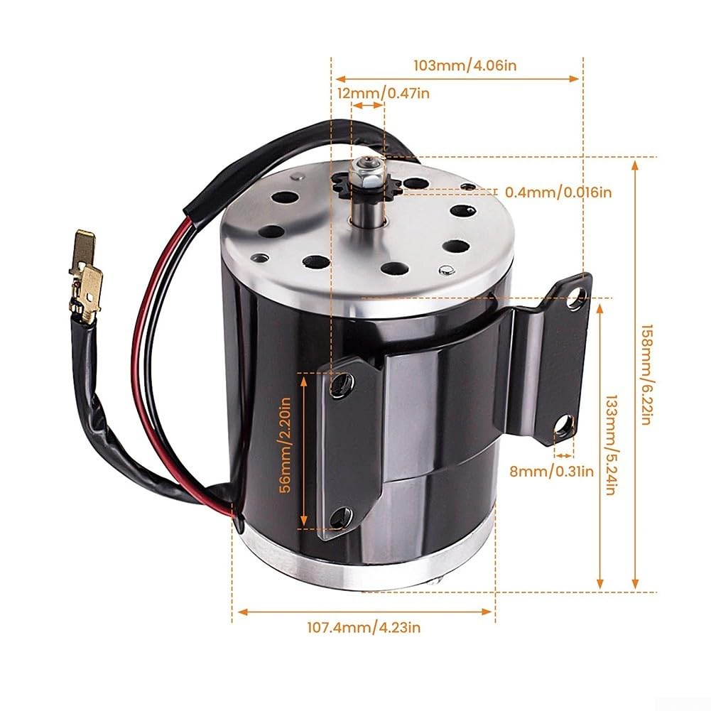 Moteur Électrique 24V 500W pour Go-Kart et Minibike