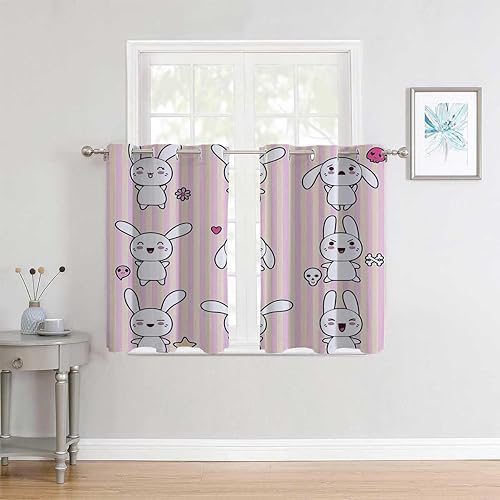 Miniatura 2 de Dorm Closet Curtains Kids Decor Sliding Room Dividers Cortinas para Ventanas De Cuarto 55Inch Width by 45Inch Length,2 Panels