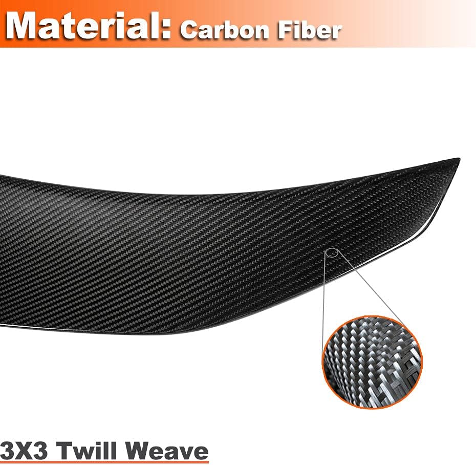 MCARCAR KIT Real Carbon Fiber Car Trunk Rear Spoiler Fits for BMW F44 2 Series 4 Door GC Gran Coupe 2020-2021 Auto Rear Boot Lid Highkick Spoiler Wing Lip