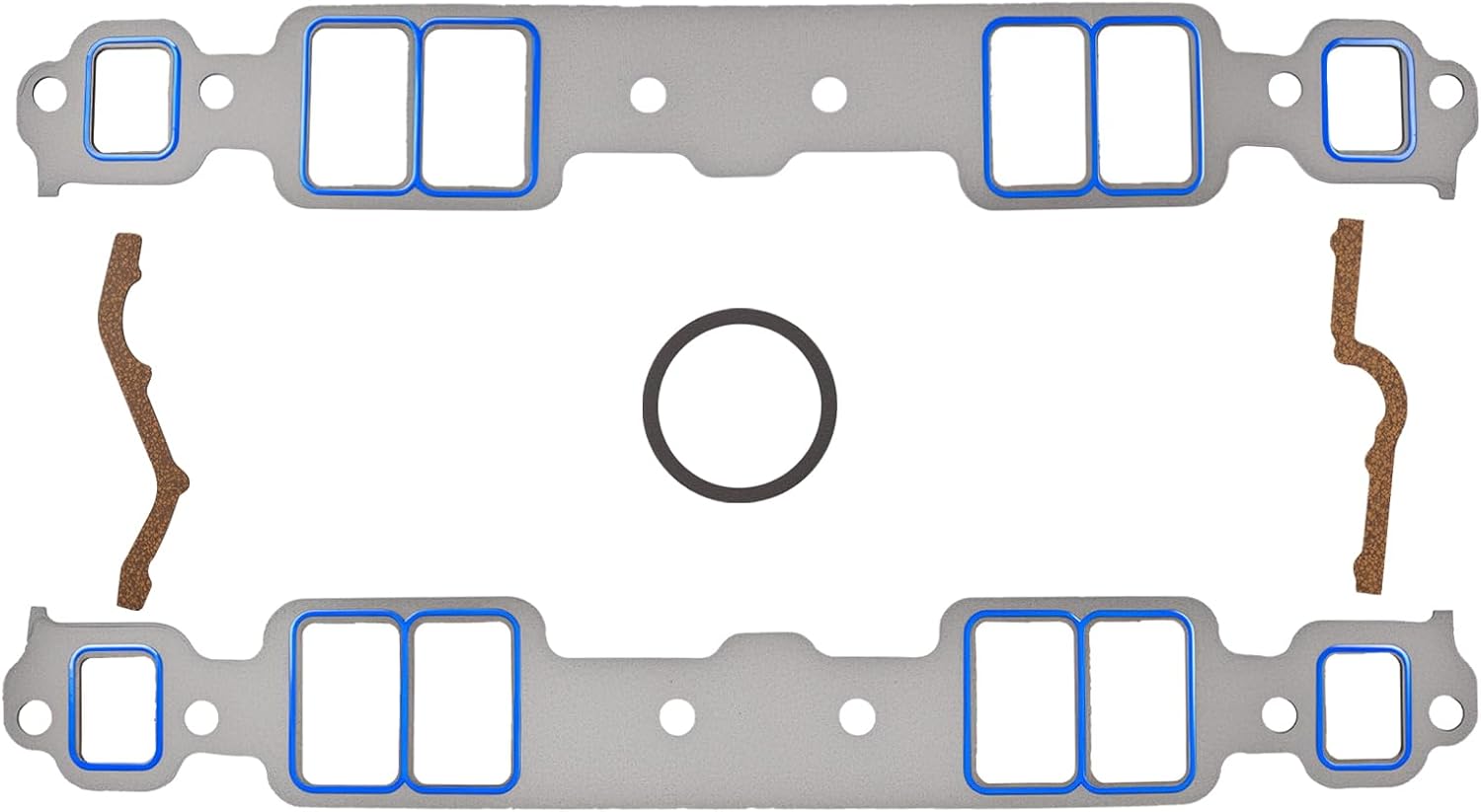 1205 SBC Intake Manifold Gasket Set Compatible with Chevy GMC Cadillac Buick Oldsmobile Vehicle Small Block 262 265 267 283 302 305 307 327 350 400 Engines 4.3L 4.4L 4.6L 4.9L 5.0L 5.3L 5.7L 6.6L