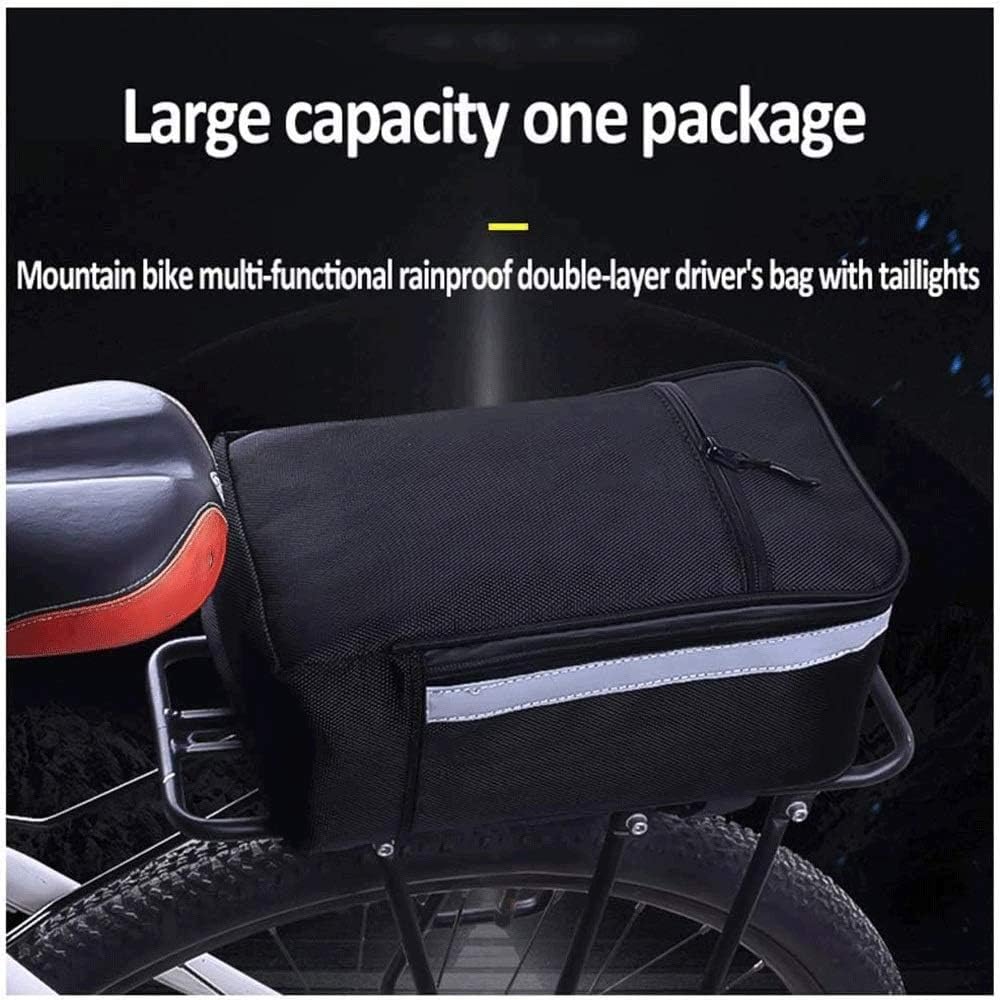 Bike Pinner Bag MTB Mountain Cycling Bike Bicycle Saddle Rear Tail Seat Carrier Bag Waterproof Water Bottle Tool Bag with Rain Cover (Size : 8L)