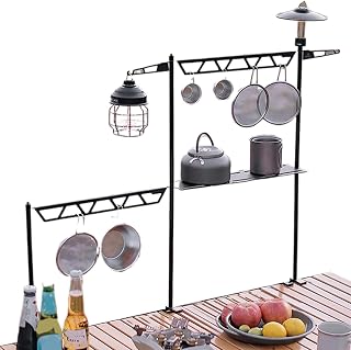 Estante para Utensilios de Cocina de Camping | Organizador de Encimera | Portacubiertos Metálico, Organizador Portátil Extraíble para Camping Picnic Barbacoa Pesca