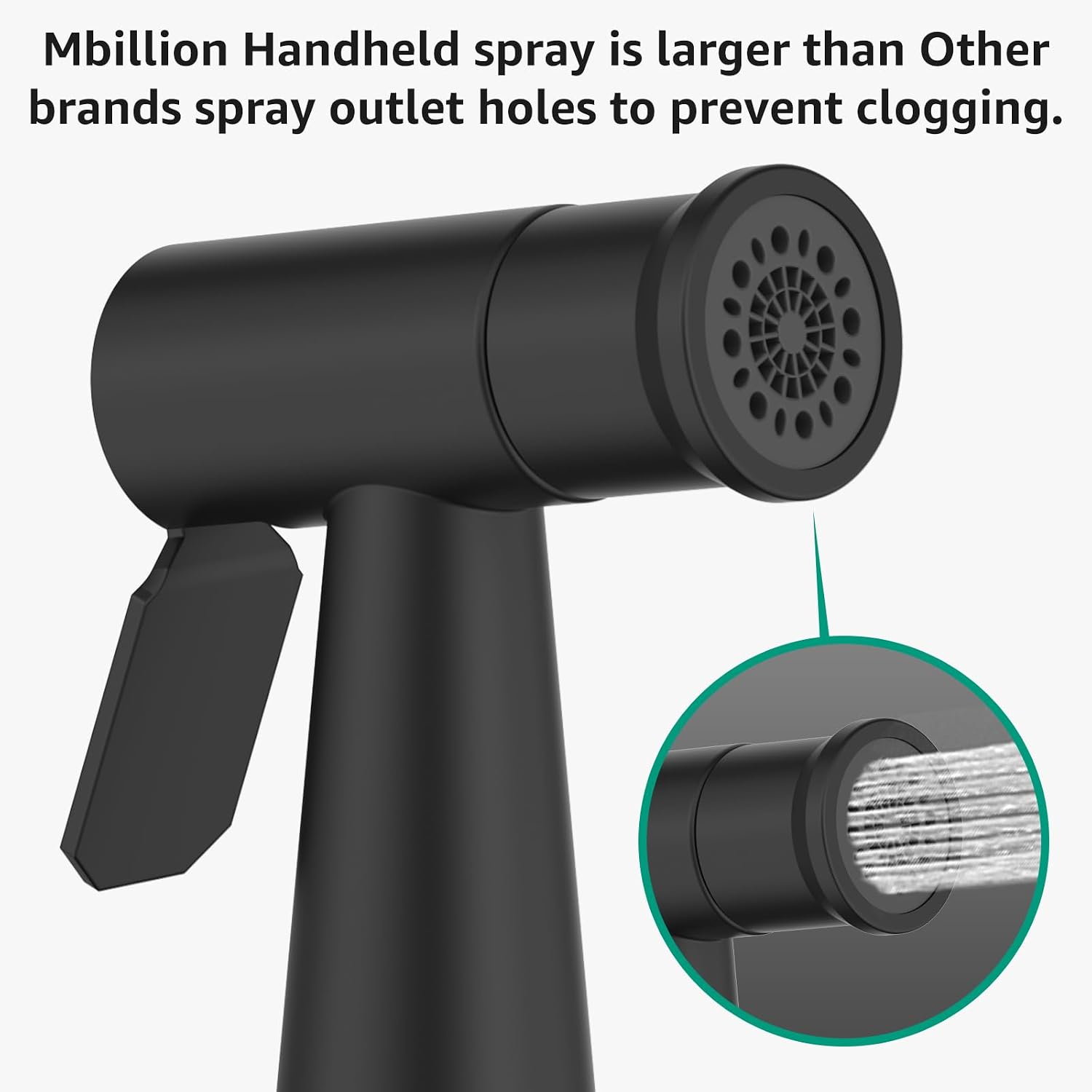 Handheld Bidet Sprayer for Toilet with Leakproof Hose Matte Black,Stainless Steel,Adjustable Water Pressure 2-Function Cloth Diaper Sprayer,Wall/Toilet Mount Jet Spray for Baby Feminine Seniors Wash
