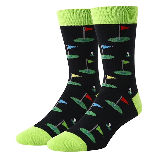 HAPPYPOP Funny Gifts for Men - Dad Music Golfing Guitar Bowling Republican Husband Socks