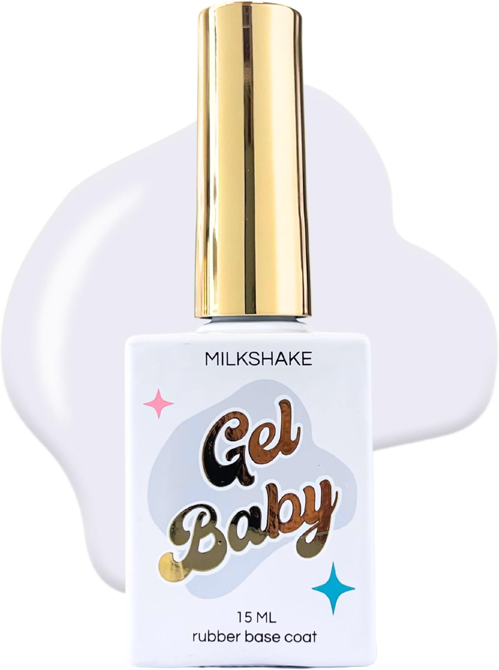 Twinkled T Gel Baby Gel Nail Polish - Long Lasting 15ml Soak Off LED UV Nail Lamp Gel Polish for Nail Art 0.5oz (Milkshake (Rubber Base Coat))