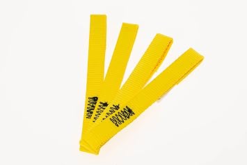 QStraint Q-57580-12 Yellow Webbing Loop Strap 9 Inch Length Pack of 4, OEM Tie-Down Accessory for Wheelchair and Mobility Transport Systems
