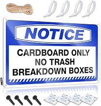 Vintage Decor Notice Cardboard Only No Trash Breakdown Boxes Tin Sign Bedroom Door Sign Outdoor Bar Signs(20X30CM)
