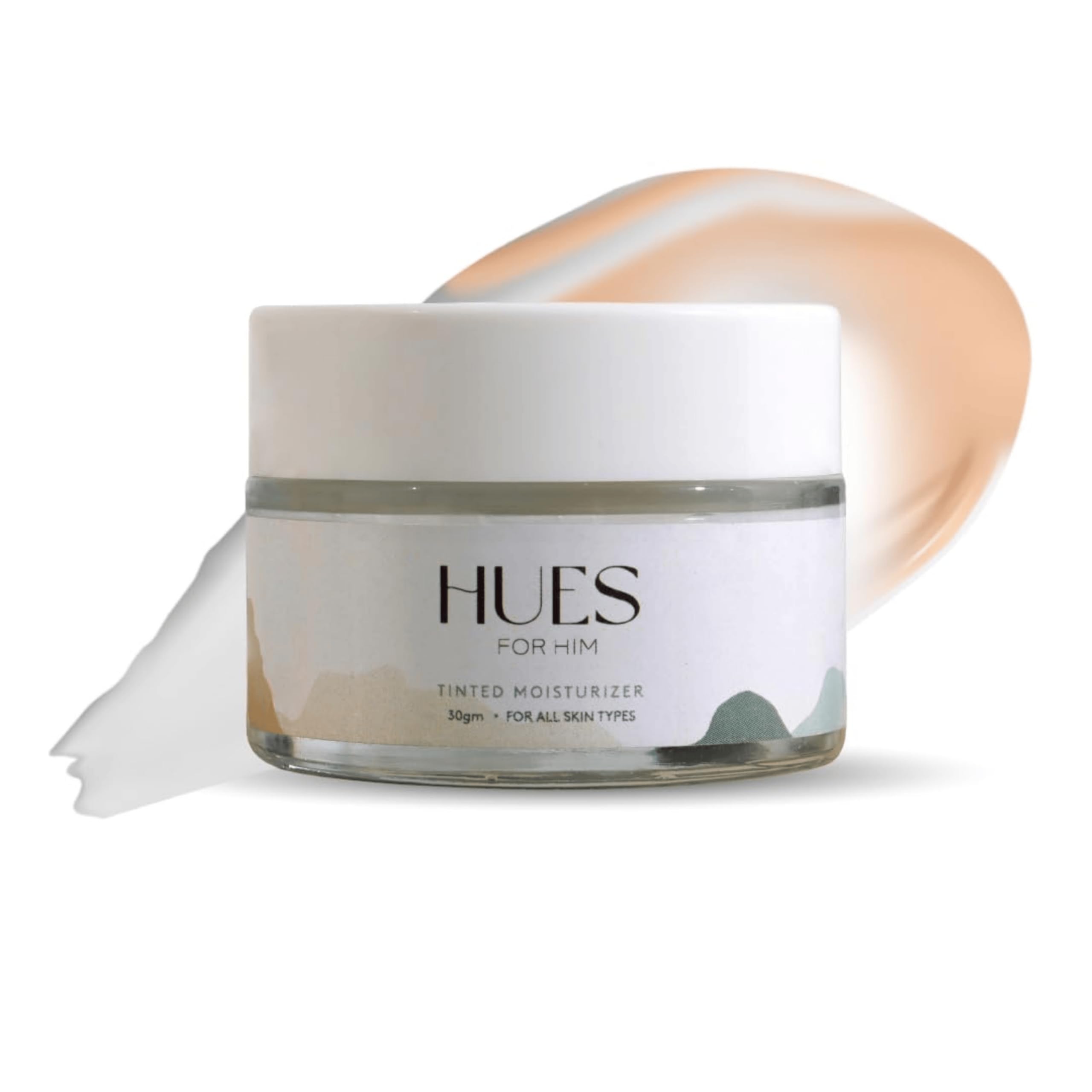 Hues for Him Tinted Moisturizer – With Hyaluronic Acid | Anti- Aging | Color-Adjusting Coverage | BB Cream Fit | Hydrates and Reduces Inflammation | Perfect for Men’s Faces | 30gm