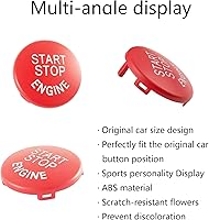 Vista 3 de Lanyun Reemplazo para BMW rojo interruptor de arranque de motor botón de encendido ajuste E Código de chasis BMW E60 E90 E91 E92 E93 E84 E70 E71 E72