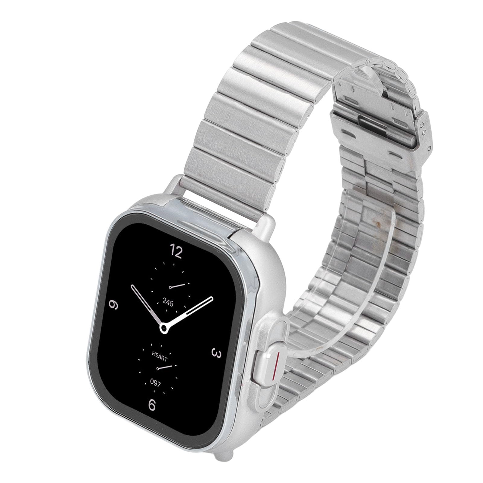 Topiky Montre Intelligente 2 en 1 avec écouteurs, Montres Intelligentes pour Femmes et Hommes, Montre de Fitness Prenant en Charge Le Mode Sport NFC, Prévisions (Coque argentée (Acier
