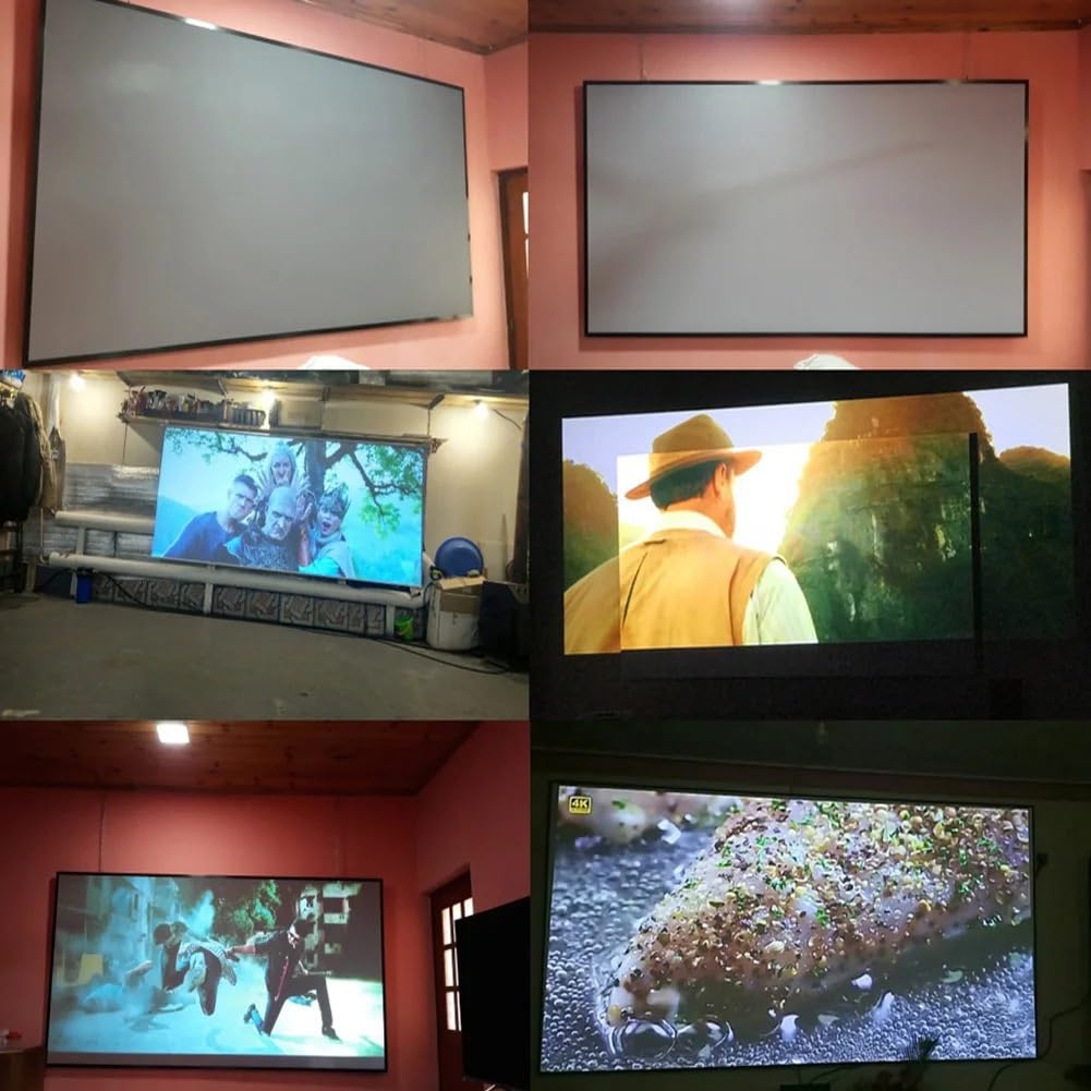 Ekran Ekrany projekcyjne Tkanina projektora 4k HD Składana tkanina projektora 16/9 Kino domowe Kurtyna ekranowa projekcji anty-światła