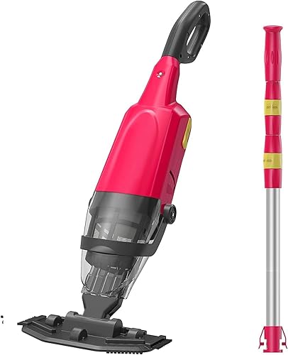 Efurden Aspiradora de piscina para piscinas sobre el suelo, limpiador de piscina recargable de mano con tiempo de funcionamiento de hasta 60