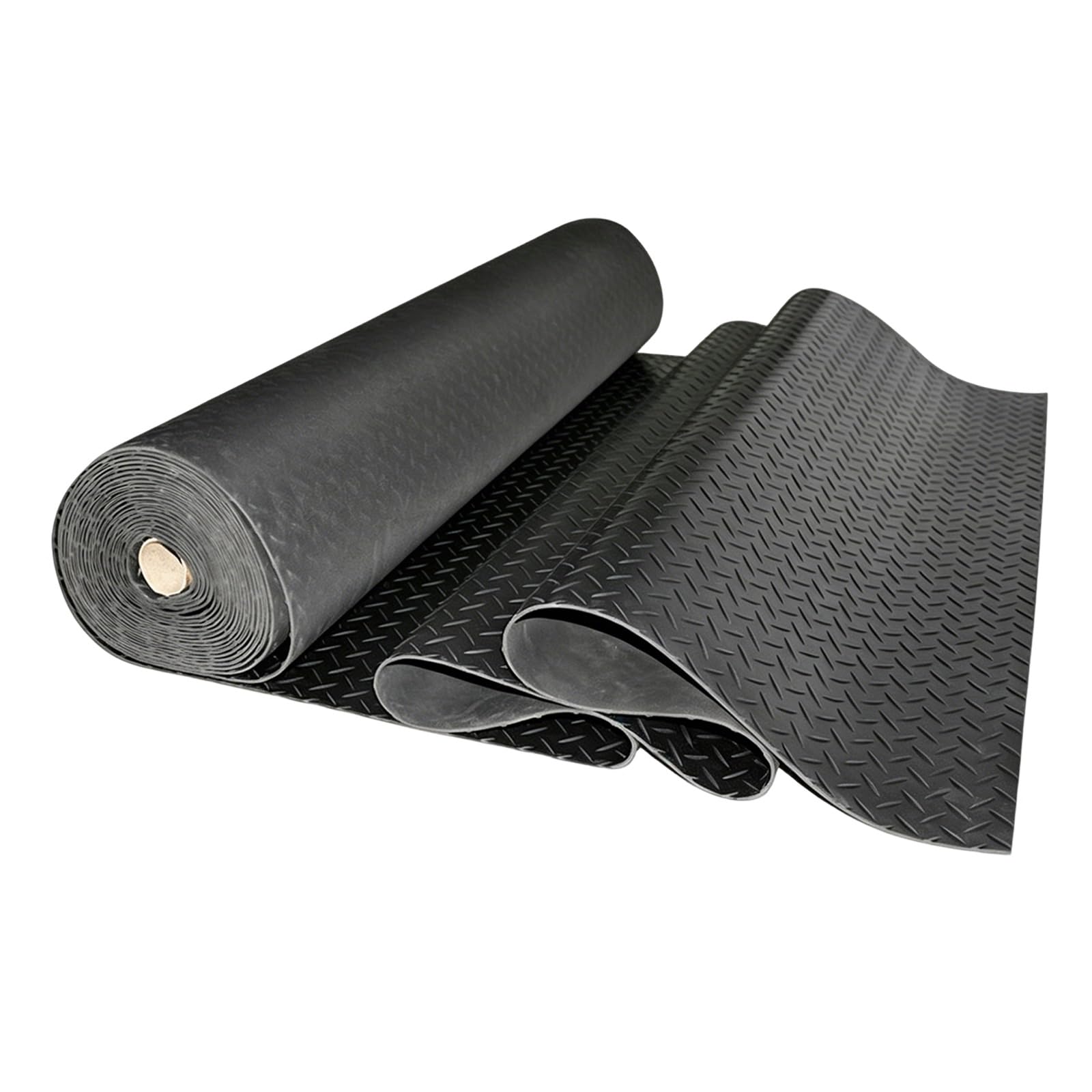 Rubber Flooring Rolls Mats, Heavy Duty Diamond Plate Garage Floor Mat