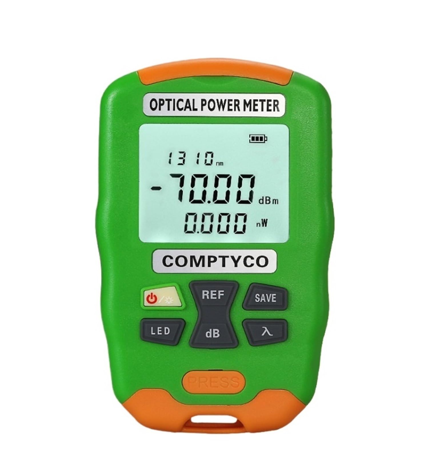 Fiber Tester, DC7/DC5/D7/D5 Mini Optical Power Meter Fiber Optic Tester OPM with LED Lighting.(AUA-DC5 with FC-LC)