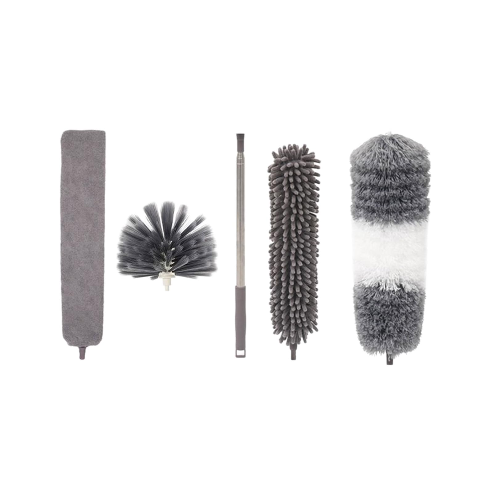 Microfiber Brush Ceiling Cleaning with Telescoping Rod for High Reach Wall Furniture Household Maintenance Microfiber