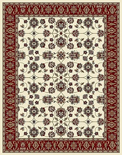 AS Quality Rugs Large Traditional Area Rugs for Bedroom, Turkish Pattern Entryway Carpet, Home Decor Rugs, Cream Circles Wave Inspired, Stain Resistant, Pet Friendly, (Multi-Color Large 8x10)