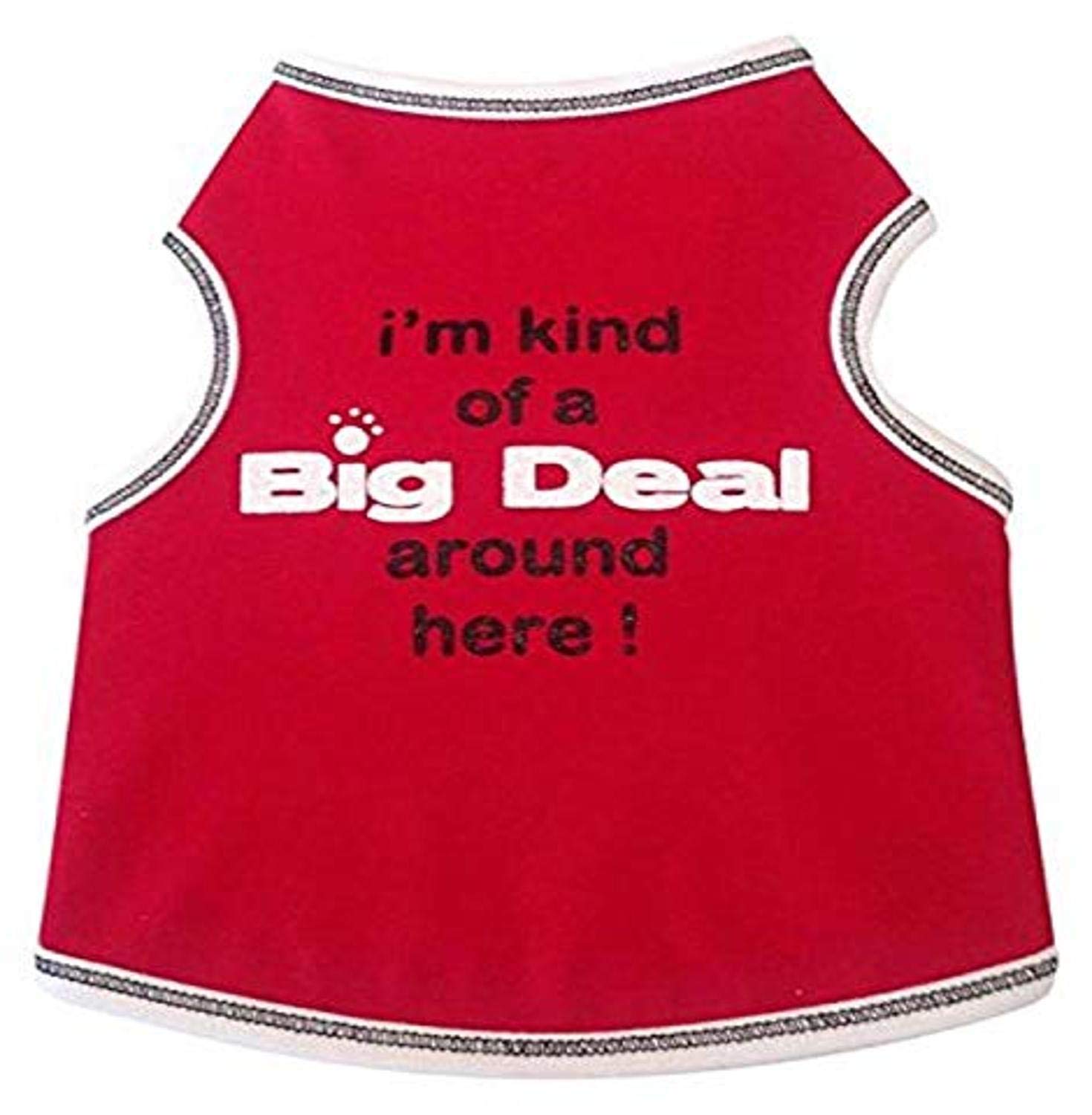 918516RED5 Dog Tank T-Shirt, Red, Large