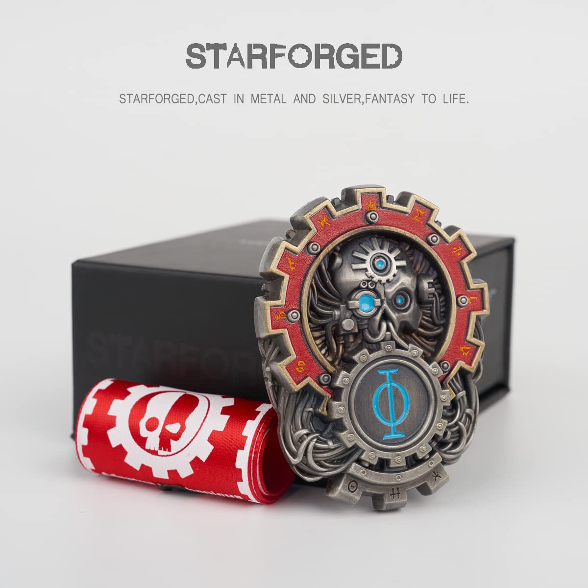 Starforged Seal of Omnissiah Machine God Deus Mechanicus męska broszka plecak akcesoria odzież rozmiar M cynk bez kamienia szlachetnego