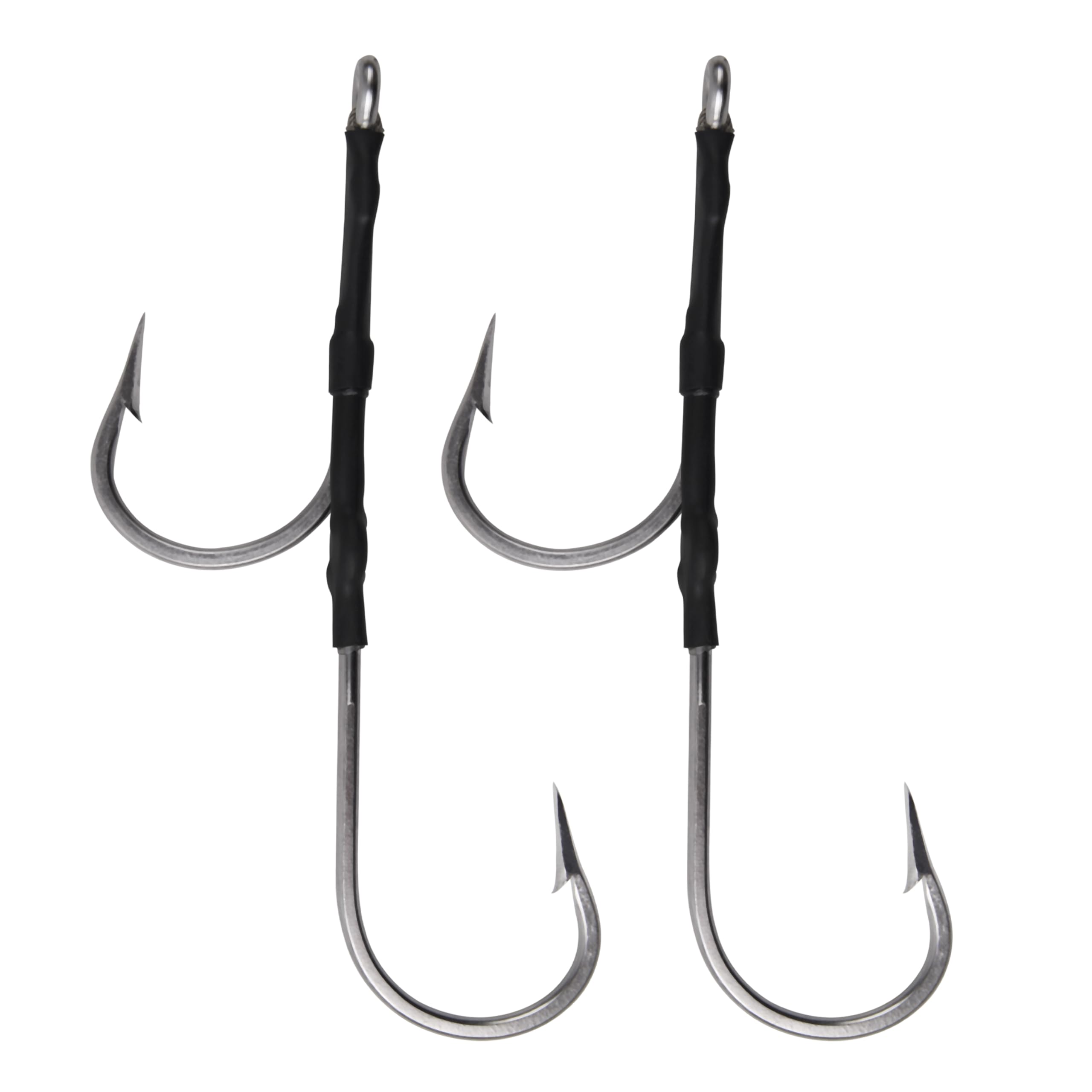 Saltwater Double Hooks Rig - Forged Stainless Steel Trolling Hooks For Tuna, Marlin, Wahoo (Sizes 6/0-13/0)
