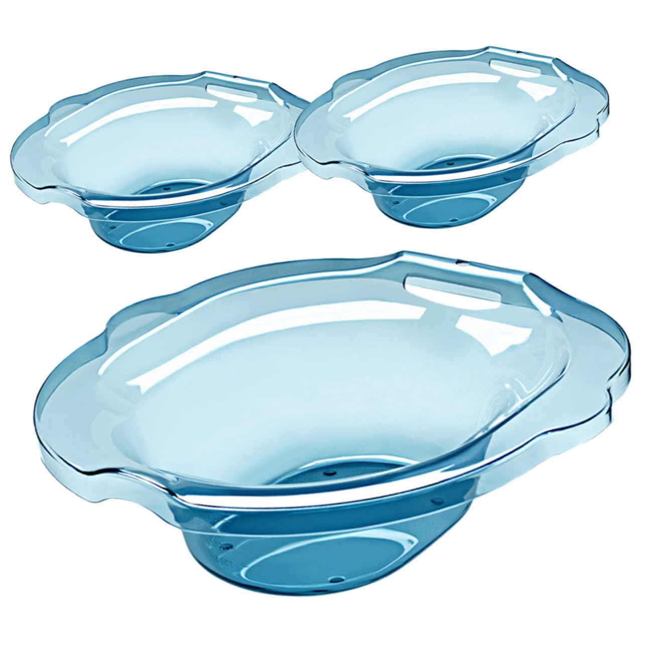 Bacino Sitz per Donne Post Parto in Pet Blu, 3 Pezzi | Sedile Wc Bacino di Assistenza Postpartum, Portatile e Facile da Installare, per Bagno e Igiene Quotidiana