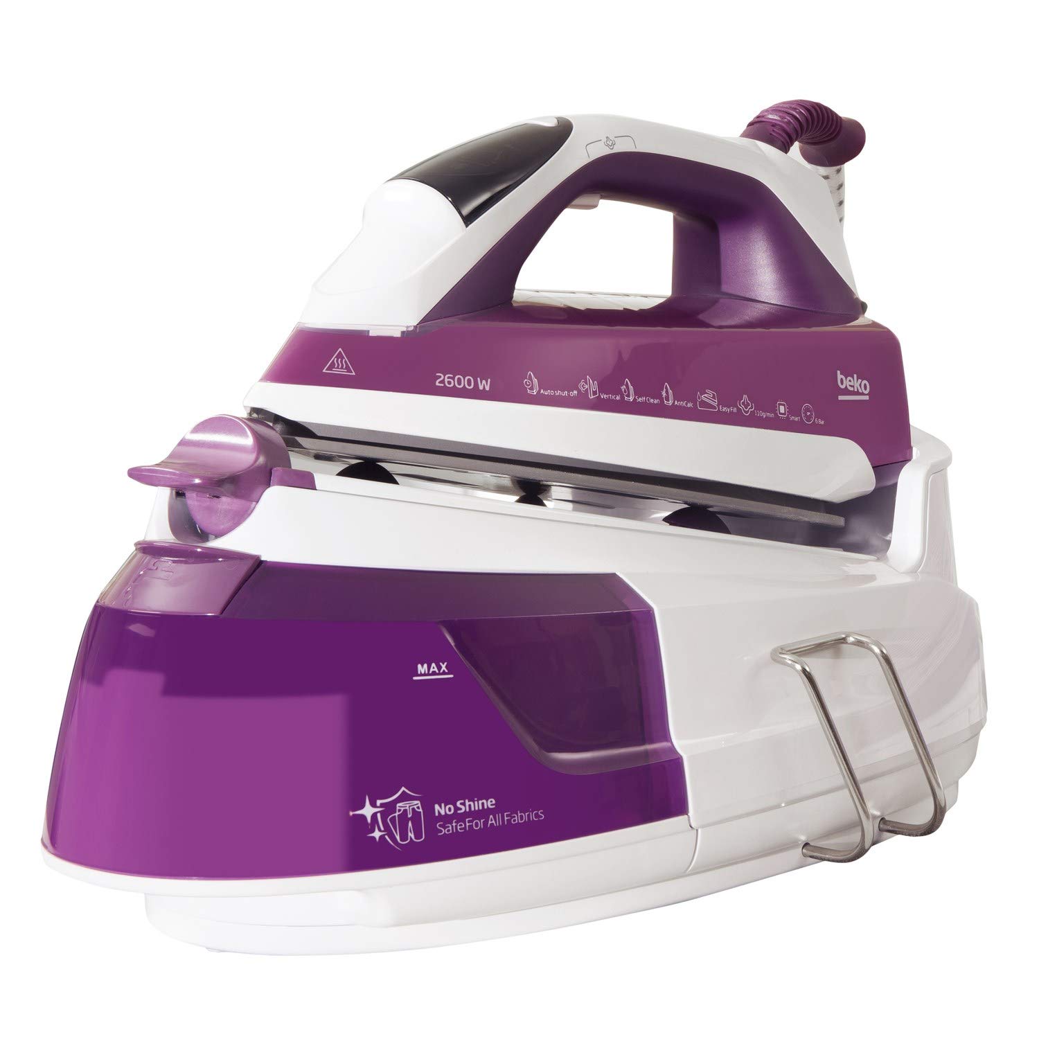 Beko SGA7126P Smart SteamXtra Steam Station, 2600 W, 6 Bar, Purple