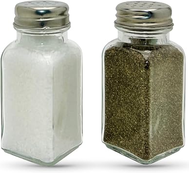 Classic Salt and Pepper Shakers Glass Set