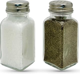 Containly Classic Salt and Pepper Shakers Glass Set