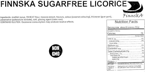 Miniatura 2 de SweetGourmet Finnska - Caramelo de regaliz negro suave sin azúcar, 2 libras