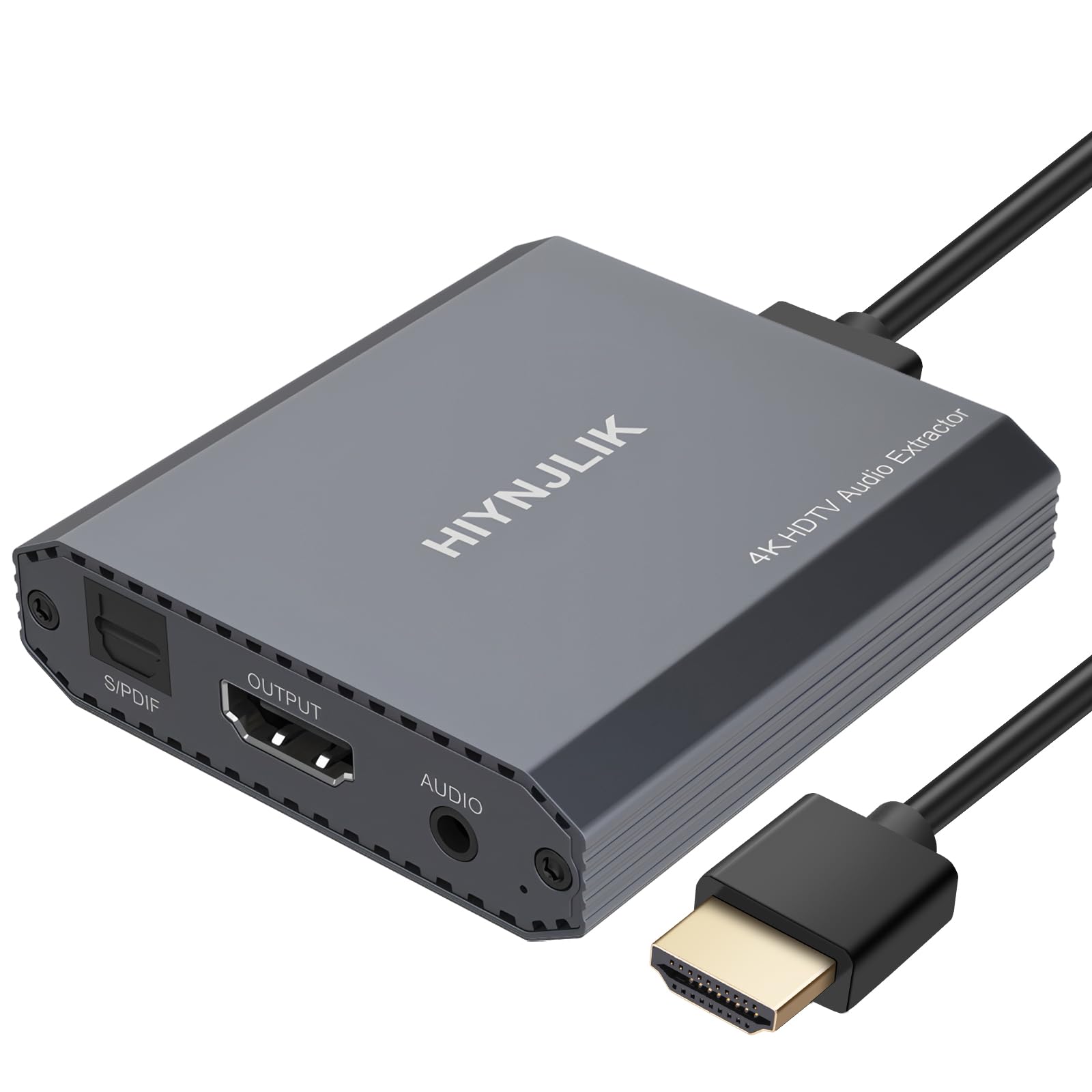 HIYNJLIK HDMI Audio Extractor 4K60 HDMI to Optical 3.5mm AUX Audio Adapter Splitter Converter Support HDCP Digital DTS 5.1 PCM