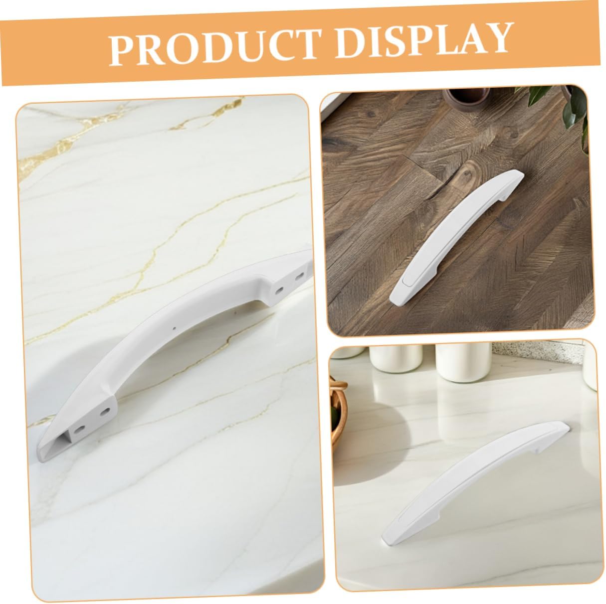 2PCS Freezer Door Handle Replacement Kit Solid Plastic Fridge Handle for Coolers Compatible Easy Repair Accessory for Refrigerators