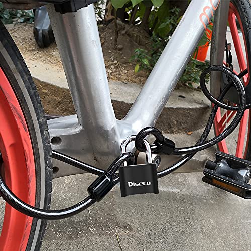 Disecu 4 Digit Heavy Duty Combination Lock Outdoor Waterproof Padlock 1.3 Inch Shackle For Gate, Fence, Gym Locker, Sports Locker (Black) #TOP5