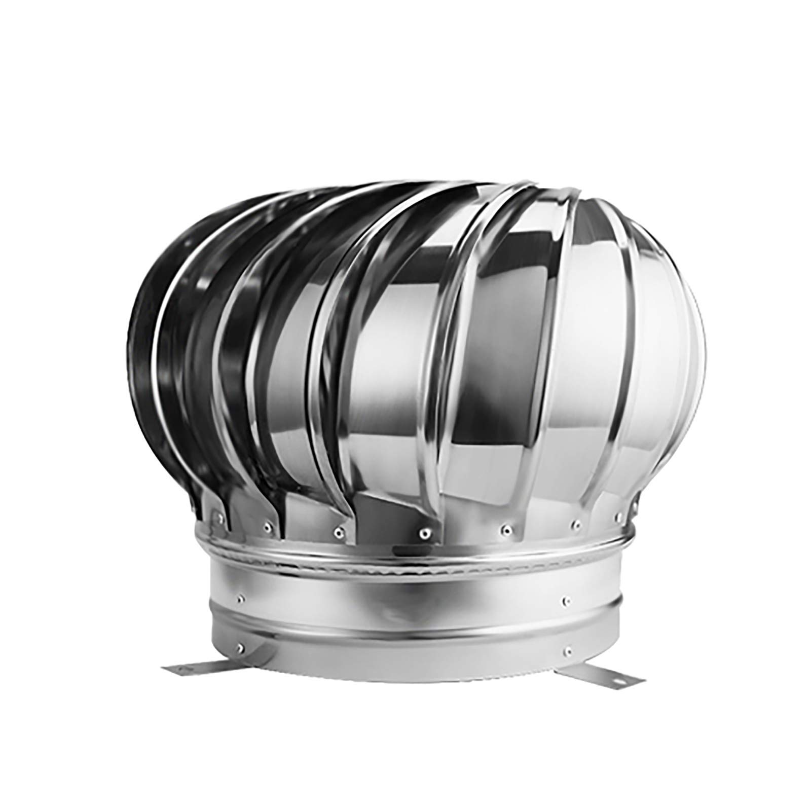 KGLHJDY 100-200 mm Rotary Chimney Cowl Cap Stainless Steel Chimney Spinner Cowl Stainless Steel Spinner Anti Downdraught Chimney Cowl with Rotating Cap Ventilation Pipe fit,110mm
