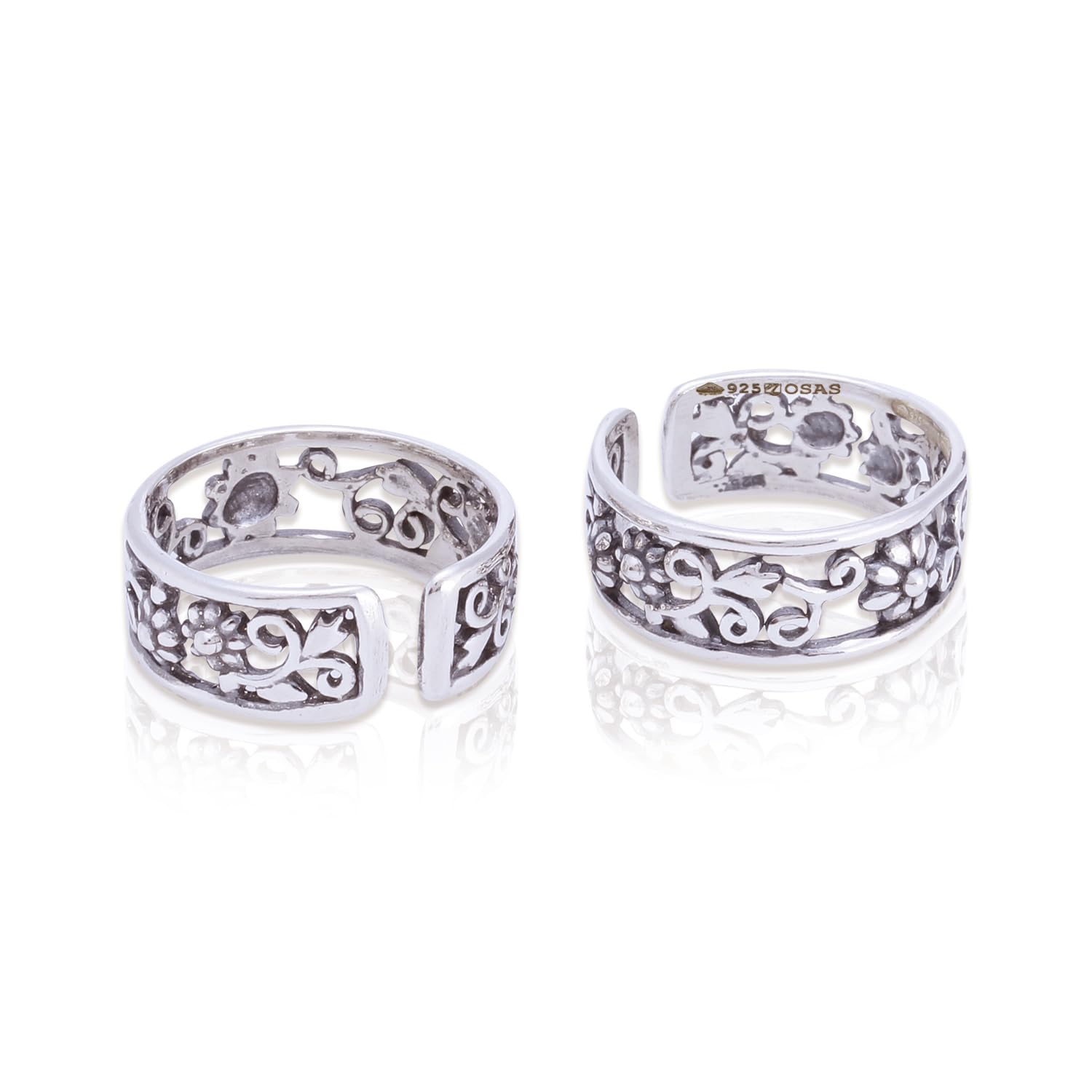 by Osasbazaar Sterling Silver Toe Rings, Toe Bands, Amvat, Bichiya - 92.5% Pure BIS Hallmarked-image-29