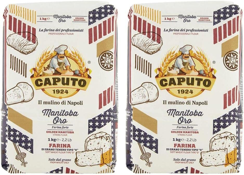 Caputo Manitoba Oro / Golden Manitoba Strong Flour, 1kg (Pack of 2)