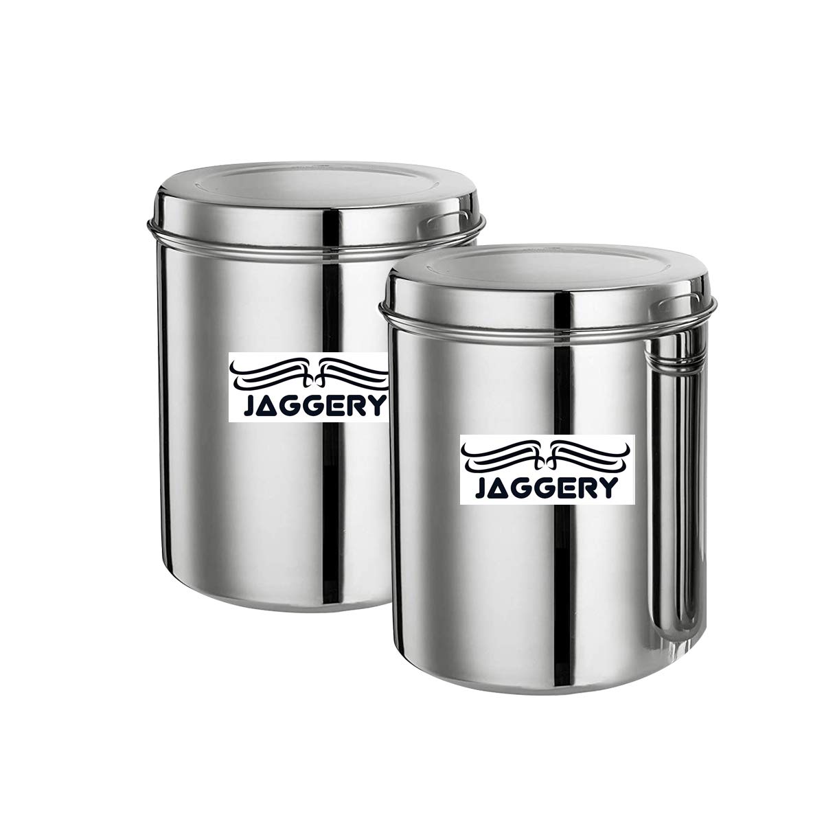 JAGGERY® Stainless Steel Tall Container, Ubha Dabba (Set of 2) (Dia_14 cm, Height_ 17 cm, Capacity_ 2 Litre) (B08QJK9554) Amazon Price History, Amazon Price Tracker