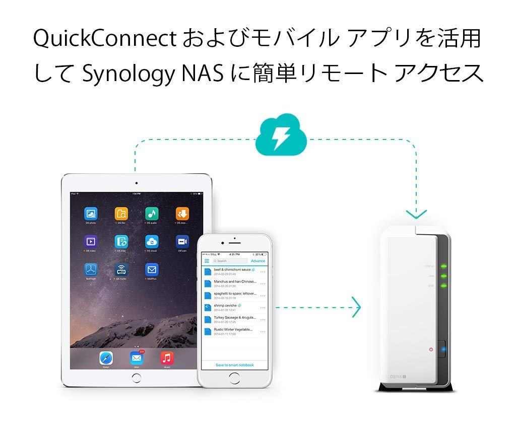 Amazon.co.jp: Synology DiskStation DS115j 1ベイ NAS キット 日本