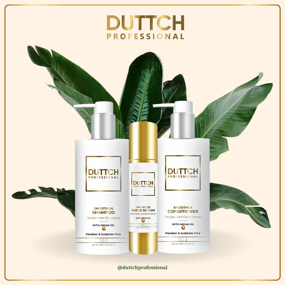 Duttch Professional combo of smoothen 300ml (Smoothen Shampoo, Smoothen Conditioner, Anti-frizz Serum)