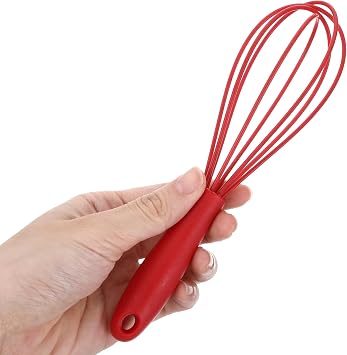 4PCS Silicon Whisk,17cm Small Silicone Whisk | Non-Stick Hand Silicone Whisks for Cooking, Non-Stick Pans, Baking, Mixing, Stirring, 4 Colors