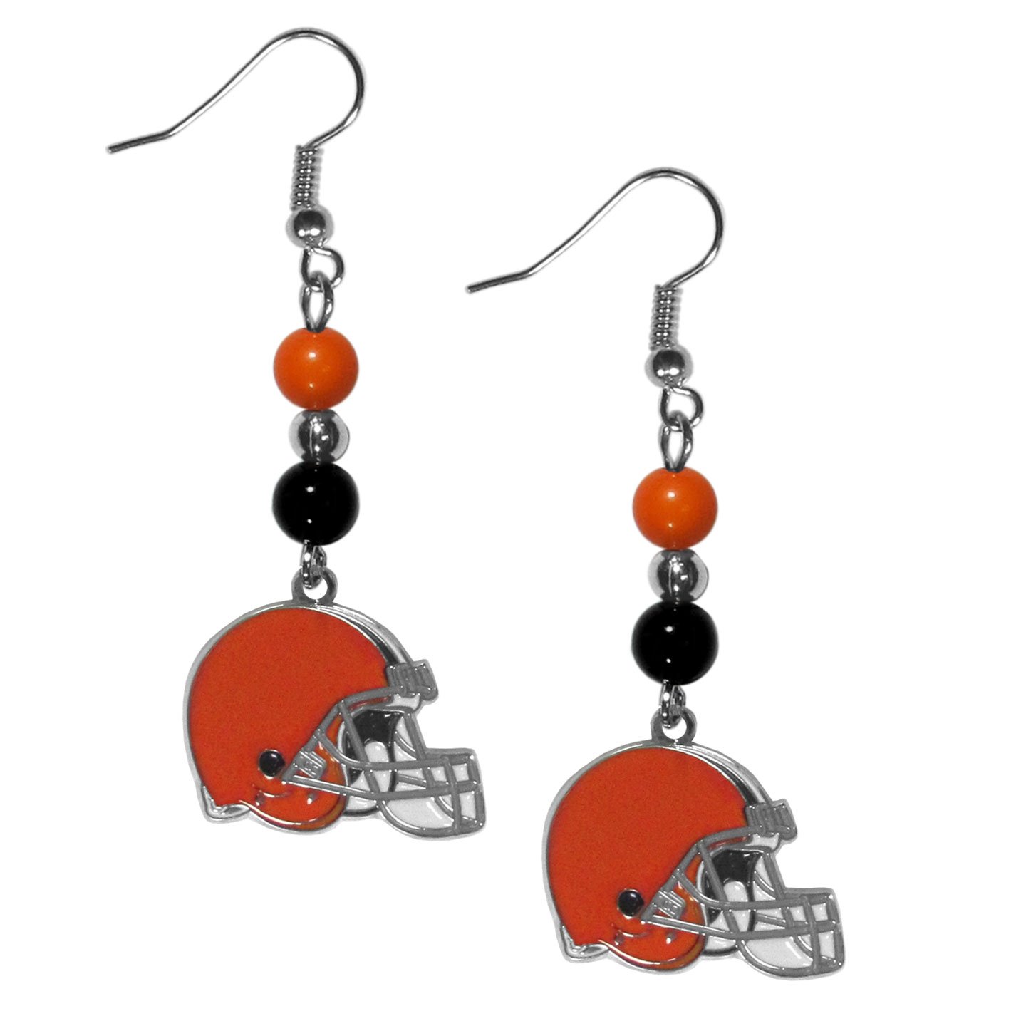 NFL Siskiyou Sports Womens Cleveland Browns Fan Bead Dangle Earrings One Size Team Color