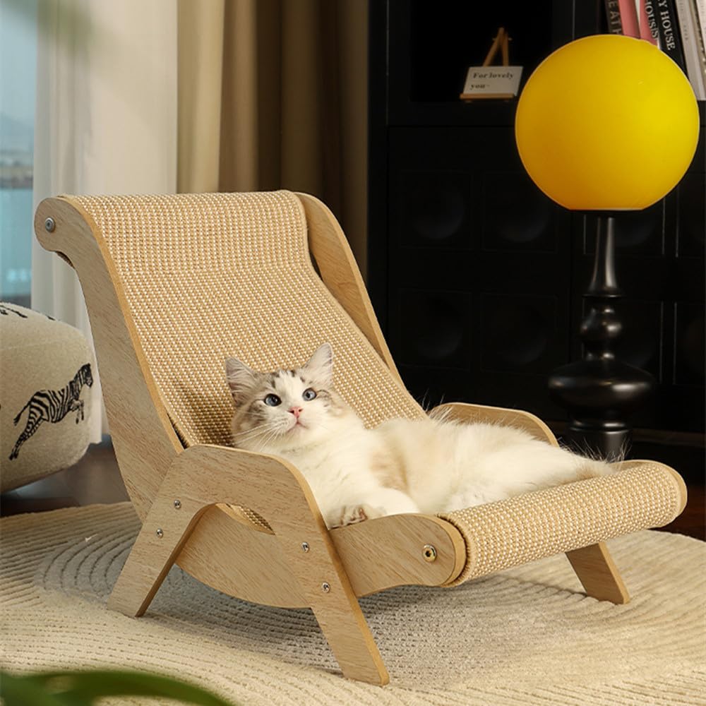 Amazon | Sariny 猫用リクライニングチェア 猫の爪とぎパッドベッド