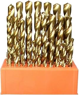 29-PC Jumbo Titanium Coated HSS Drill Bits Set index High Speed Steel